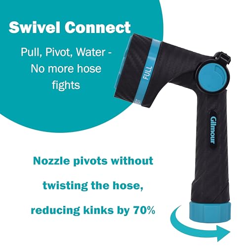 Gilmour Heavy Duty Thumb Control Garden Hose Nozzle with Swivel Connect - style: Thumb Control
