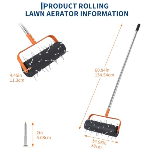 Heavy-Duty Rolling Lawn Aerator Roller