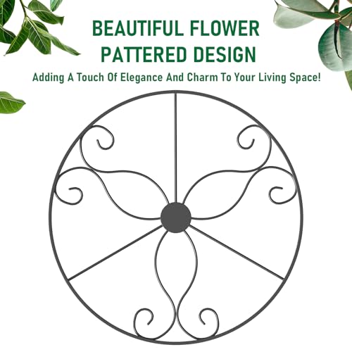 2-Pack Metal Plant Hanger Indoor Outdoor Hanging Plant Holder - size: 2-Pack