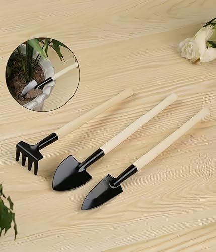 6 Pcs Small Garden Tools for Gardening – Planting Tools Set with Small Garden Shovel Hand, Ergonomic Hand Rake, Rustproof Shovels for Digging & Indoor Plant Care, Perfect for Plant Lovers