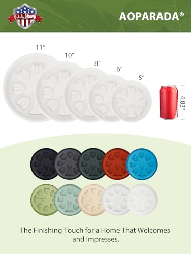 11 Inch Tulip‑Design Plastic Plant Saucer Drip Tray,4‑Pack(White) - color: White, size: 11"(4Pack)