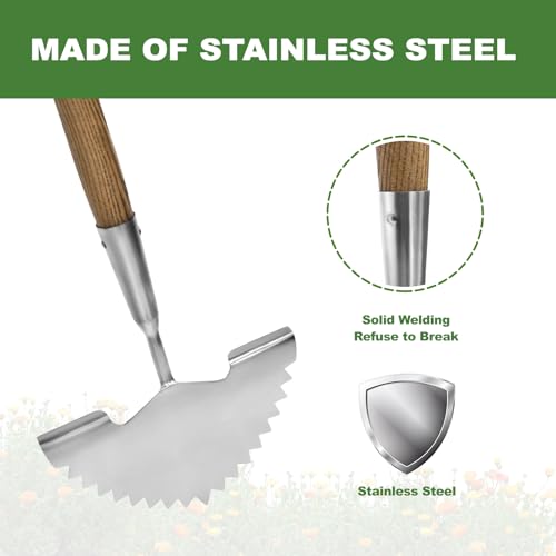 Haliaeetus Garden Edger Tool, 39.3'' Lawn Edger Tool with Serrated Edge