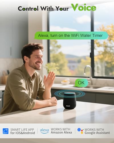 Insoma WiFi Water Timer with Brass Inlet&Outlet, Smart Sprinkler Timer + Auto/Manual/Rain Delay for Garden, Hose Timers with Hub, Up to 20 Watering Plans, APP & Voice Control, Compatible with Alexa - size: 1 Zone-WiFi-Brass Value