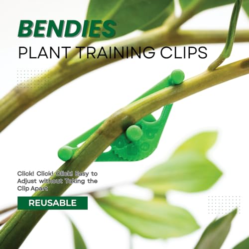 Bendies LST Plant Training Clips 15 Pack Blue - v2.0 Adjustable Low Stress Support Clips for Stem Bending, Grow Tent, Plant Ties & Gardening Accessories - color: Blue