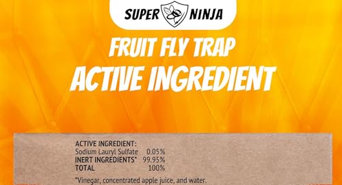 Super Ninja Fruit Fly & Fungus Gnat Traps for House Indoor (2 + 10) - size: 10+2 Pack