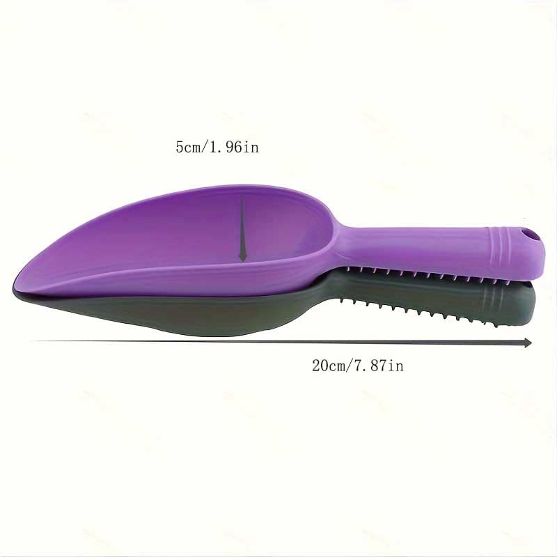 1PC Garden Soil Scoop Thick Plastic Lightweight Hand Shovel with Ergonomic Handle for Potting Succulents Balcony Plants, BlackLarge - color: BlackLarge