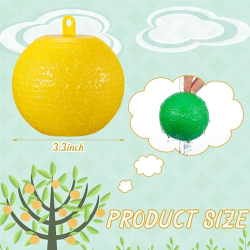 Qualirey 20 Pcs Sticky Fruit Fly Trap Ball Adhesive Fly Catching Ball Sticky Glue Fly Gnat Wasp Hornet Mosquito Bugs Flying Insects Trap Ball Traps (Green, Yellow) - color: Green, Yellow, size: Flat Top