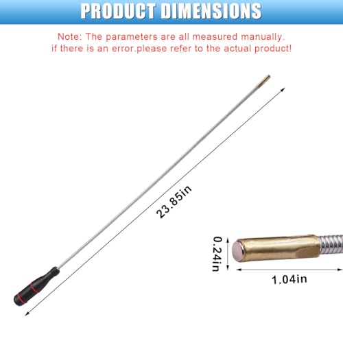 Flexible Magnetic Pickup Tool 24" Long Bendable Magnet Snake Retriever Stick, Bend-It Magnet Pick-Up Sweeper for Hard-to-Reach Car Keys, Screws, Nuts, Bolts, USB, Sink Drains (Small Head) - size: Small Head