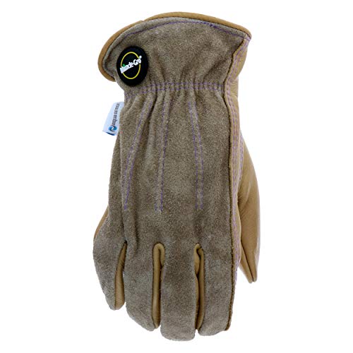 Miracle-Gro MG86006 Aqua Armor Cow Grain Palm Gloves