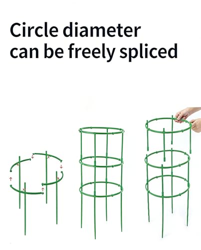 60 Pcs Plant Support Stakes, 30 Curved & 30 Straight Stackable Plastic Plant Supports for Tomato, Peony, Hydrangea, Monstera, Climbing Plants, Indoor & Outdoor Garden Plant Clips & Holder Sticks