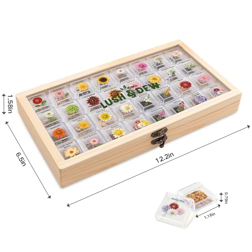 Lush&Dew Zodiac Garden Seed Bank Earth Sign, Gardening Gifts for Women Men - style: Earth Signs