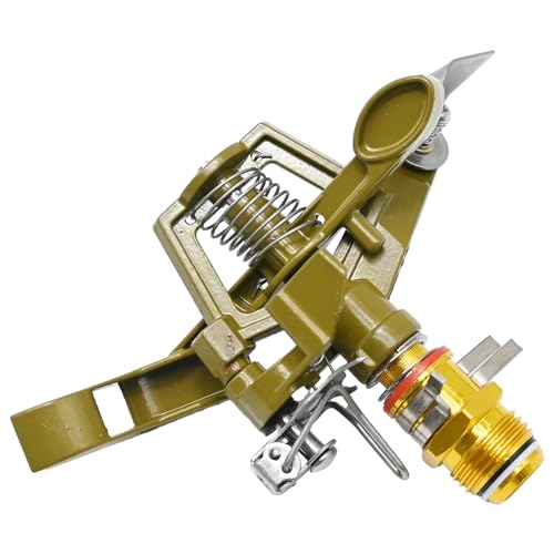 1/2 Inch Brass Impact Sprinkler with Nozzles Adjustable 0-360 Degree Coverage Pattern Heavy Duty Lawn Sprinkler Head for Yard Lawn Grass Patio Garden Irrigation (1Pcs) - size: 1Pcs
