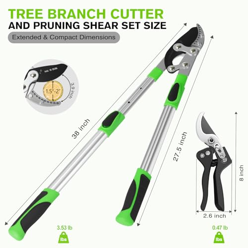 Loppers for Tree Trimming Heavy Duty with Compound Action