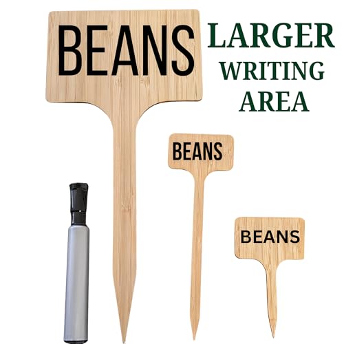 100 Pcs Large Size Tall Garden Markers Plant Labels 8" x 4" for Easy Identification Vegetable Herb and Flower Gardens - style: 8" - 100 Pack