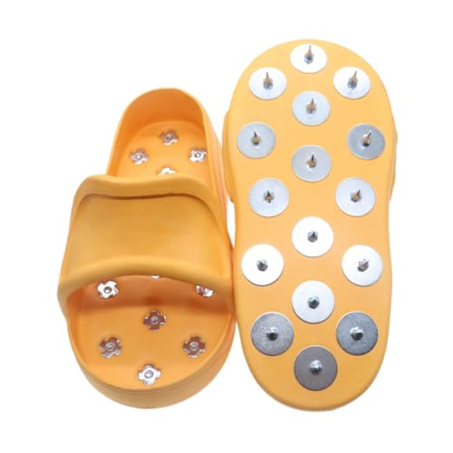 Anti-Slip Spiked Shoes for Epoxy Floors, Resinous Coatings, Self-Leveling Compound, and Paint-X-Large(Orange) - color: Orange, size: X-Large