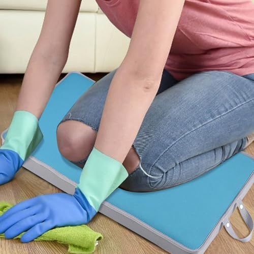 Folding Extra Thick Foam Garden Kneeling Pad, 4.5cm Memory Foam Lightweight & Portable with Handles for Gardening Yoga Bath Kneeler Pad Seat Cushion Indoor & Outdoor Support for Men Women (Grey) - color: Grey