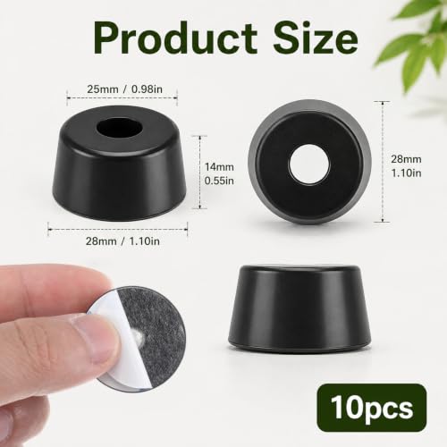 10PCS Pot Feet for Outdoor Planters Indoor Plant Risers Rubber Adhesive Pad