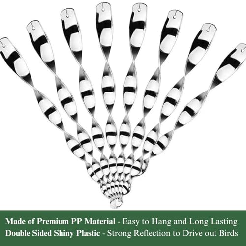 jabrand 6pcs Bird Scare Rods, Woodpecker Deterrent Devices for Outside House Garden and Yard Bird Reflective Repellent Devices (Silver) - color: Silver (6pcs)
