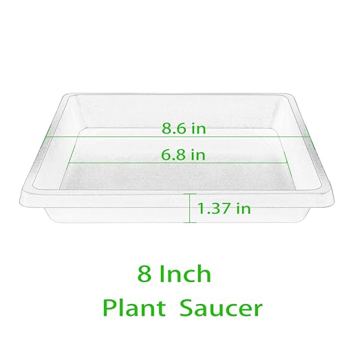 Square Plant Saucer 7 Inch 2 Pack 6 10 12 14 16 18 20 inch, Saucers for Potted Plants and Water Catcher Tray, Plant Drip Trays and Flower Pot Saucers, Plant Saucers for Indoors and Outdoors - color: Black, size: 7"(2Pack)
