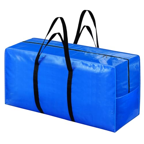 Extra Large Storage Bags, 168 Gallon XXL Jumbo Large Moving Bags Heavy Duty - color: Blue - 1 PACK, size: 65" X 30" X 20"
