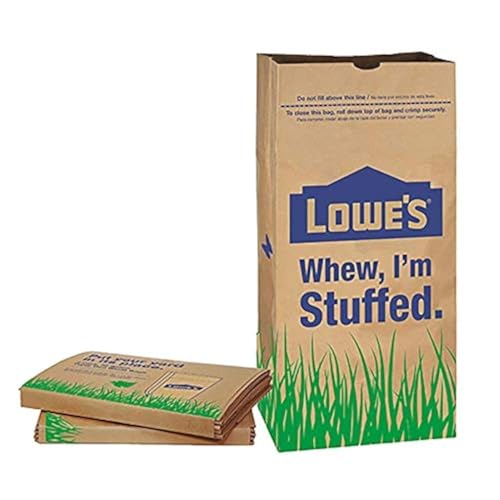 Lowes 30 Gallon Paper Lawn Leaf Trash Bags (10 Bags), Heavy Duty Gardening Leaf Bag for Yard Garden Clean Up