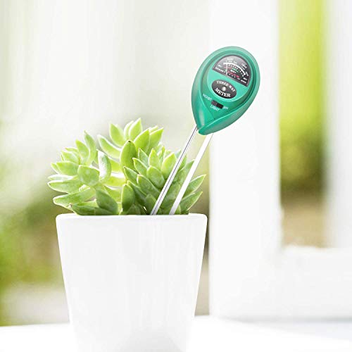 iPower 3-in-1 Soil Test Kit, Soil Moisture/Light/pH Meter for House Plant, Garden, Lawn, Farm, Ideal for Indoor & Outdoor Use - size: Round, style: 1 Pack