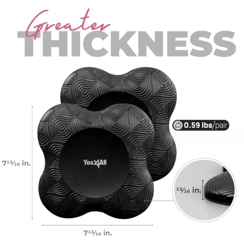 Yes4All Yoga Knee Pads, Thick Cushion for Knee & Elbow, Set of 2