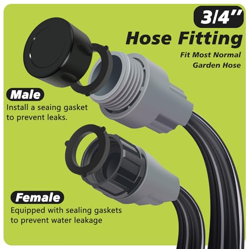 Sprinkler Hose with Holes 75 Ft (25ft 3pack) for Garden Watering - size: 75 ft (25ftx3pack)