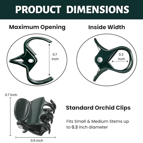 100pcs Standard Orchid Clips, Small Plant Clips for Thin Stem Vines - size: 100Pcs Standard Size