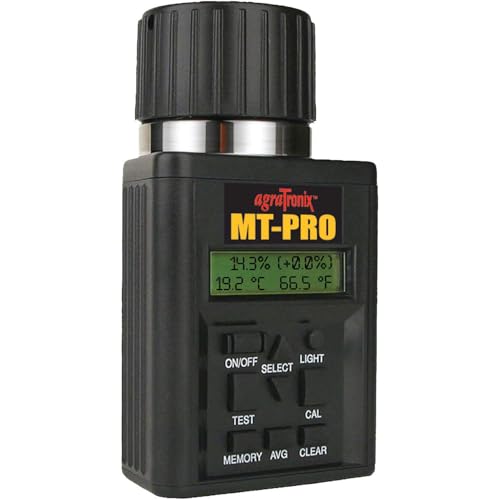Agratronix MT-Pro Portable Moisture Tester for Grain with Digital Meter Readout, Grain Tester with Carry Case