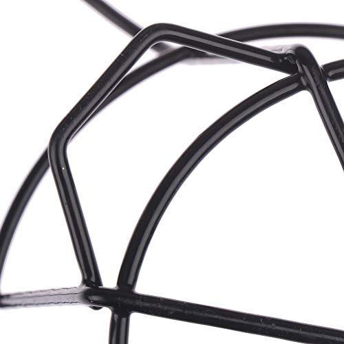 1 Pack Hanging Railing Planters Flower Pot Holders Plant Iron Racks Fence Metal Potted Stand Mounted Balcony Round Plant Baskets Shelf Container Box for Indoor and Outdoor Use-Black,Garden Steel Pots - color: Black