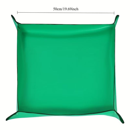 PE Plant Regeneration Mat Waterproof Portable Transplanting Mat with Snap Corners for Indoor Succulent Potting, Garden Use, 50 * 50cm - size: 50*50cm