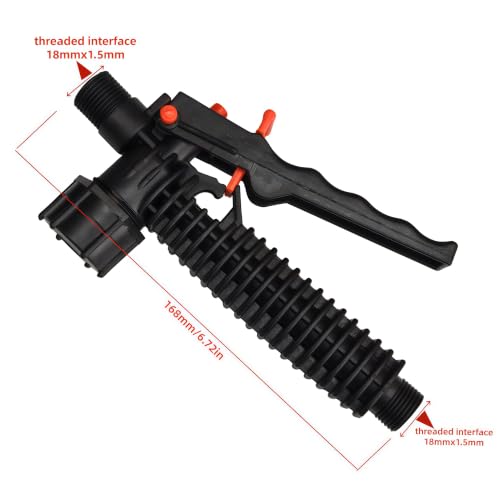 Pump Action Pressure Sprayer Handle,Replacement Handle for Sprayer Wand, Backpack Sprayer Parts, Tank Sprayer Backpack Sprayer Handle (Large Head,18mm)