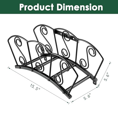 Metal Garden Hose Holder, Heavy Duty Water Hose Hanger, Wall Mounted Hoses Organizer, Hose Reel Stand Rack Hook, Hose Storage hold 150Ft Water Hoses for Outside Yard - style: Wall Mounted Hose Holder