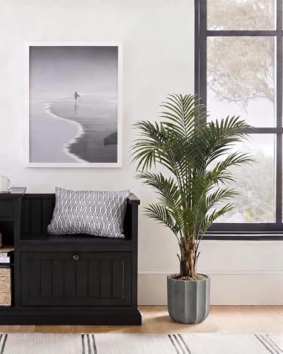10 Inch Ceramic Plant Pot for Indoor Plants with Drainage Hole - color: Grey 10"