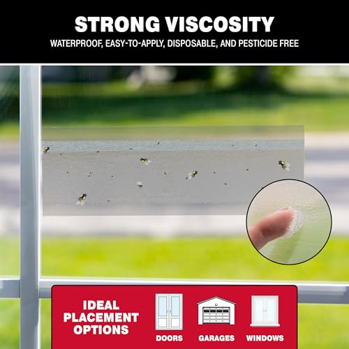 Catchmaster Window Fly Traps 48 Pack Bulk, Clear Sticky Indoor Fly Strips - size: 48 Standard Traps