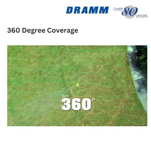 Dramm ColorStorm Gear Drive Sprinkler on Heavy Duty,Durable Metal Base, 4 Patterns, Ideal for Small, Medium & Large Areas with Pass Through Feature, Green, 40 Foot Diameter - color: Green, style: Gear Drive Sprinkler