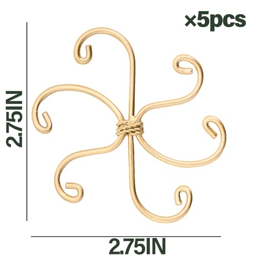 Yohsnor 2.75IN Gold Monstera Plant Stem Support Set-5 Durable Stabilizers - color: Gold, size: 2.75IN*2.75IN