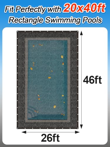 Biggun 26x46ft Pool Leaf Net Cover for 20x40ft Inground & Above Ground Pool - size: 26' x 46' (Rectangular)