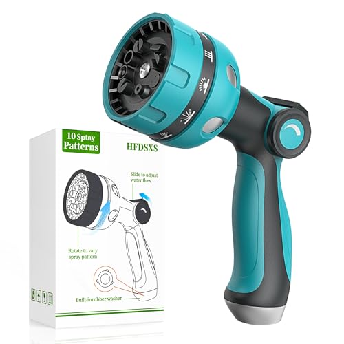 Garden Hose Nozzle Heavy Duty, Water Hose Sprayer Nozzle for Outdoor - color: Blue