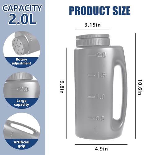 ZXJ Handheld Seed Shaker – Hand Spreader - 90oz Capacity Multi-Purpose Spreader for Fertilizer, Grass Seed, Ice Melt & Lawn Care - Grey - color: Gray