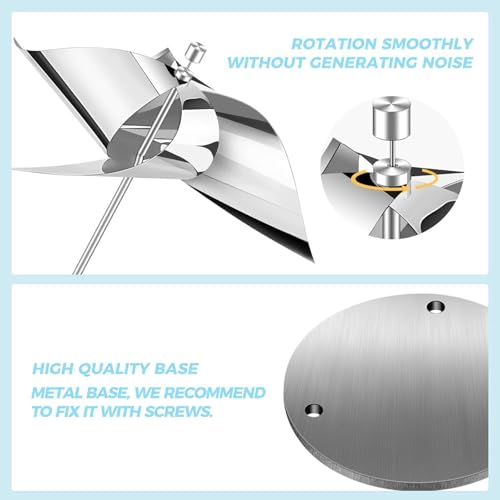 Reflective Bird Scare Spinner, Stainless Steel 2 Pack