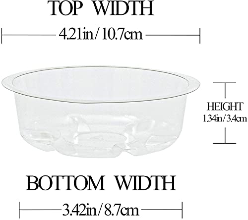 Idyllize 10 Pieces of 4 inch, Clear Plastic Plant Saucer Drip Trays for pots (4") - size: 4"