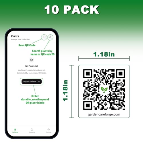 10 Pcs QR Plant Labels, Waterproof Crystal Smart Tags