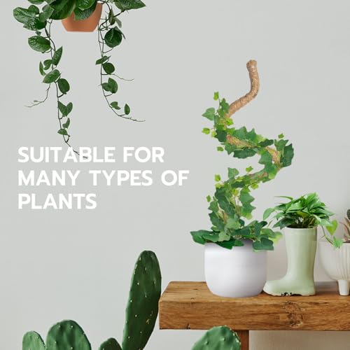 Mcbazel Bendable Moss Pole for Plants 47 Inch, Monstera Plant Support Stake with 7mm Aluminum Core, Coconut Coir Climbing Pole for Monstera Pothos Philodendron, Complete Kit with Ties & Rope - size: 1x120CM/47inch