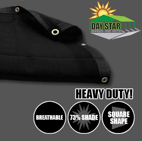 5X16 (Black) HD Mesh Tarp Net Sun Shade Fence Screen Patio Canopy Top - size: 5X16