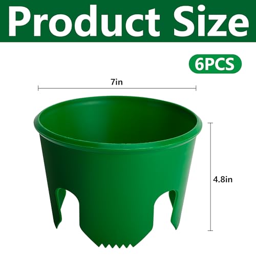 EBaokuup 6 Pcs 7 Inch Planting Grow Rings-Planting Protective Round Edging to Separate Rock and Pest-Planting Rings for Vegetables, Herbs and Flowers - color: 7 Inch