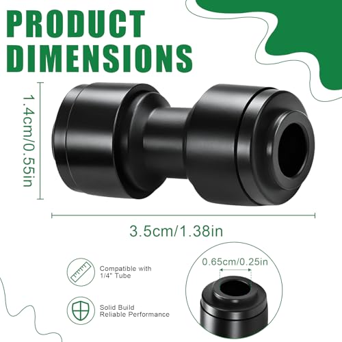 1/4 Inch Drip Irrigation Coupling Fittings, 22 Pieces Push-to-fit Coupling Connectors for 1/4" Irrigation Tubing Leak Free Drip Line Coupler Parts for Garden Lawn Irrigation System - size: 1/4" Push to Connect Coupling