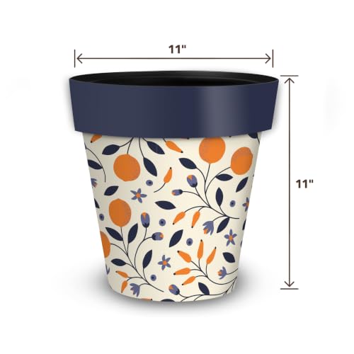 Briarwood Lane Everyday Planter 11.75 x 11 x 11 Citrus and Vines Medium - color: Citrus Vine, size: Medium
