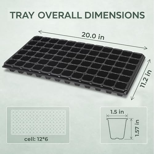 Gardzen 10 Pack 72 Cell Seed Starter Trays - size: 72-Cell